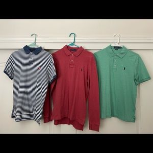 3 comfy Polo shirts. Some medium some large